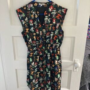 Colorful Mushroom Print Dress